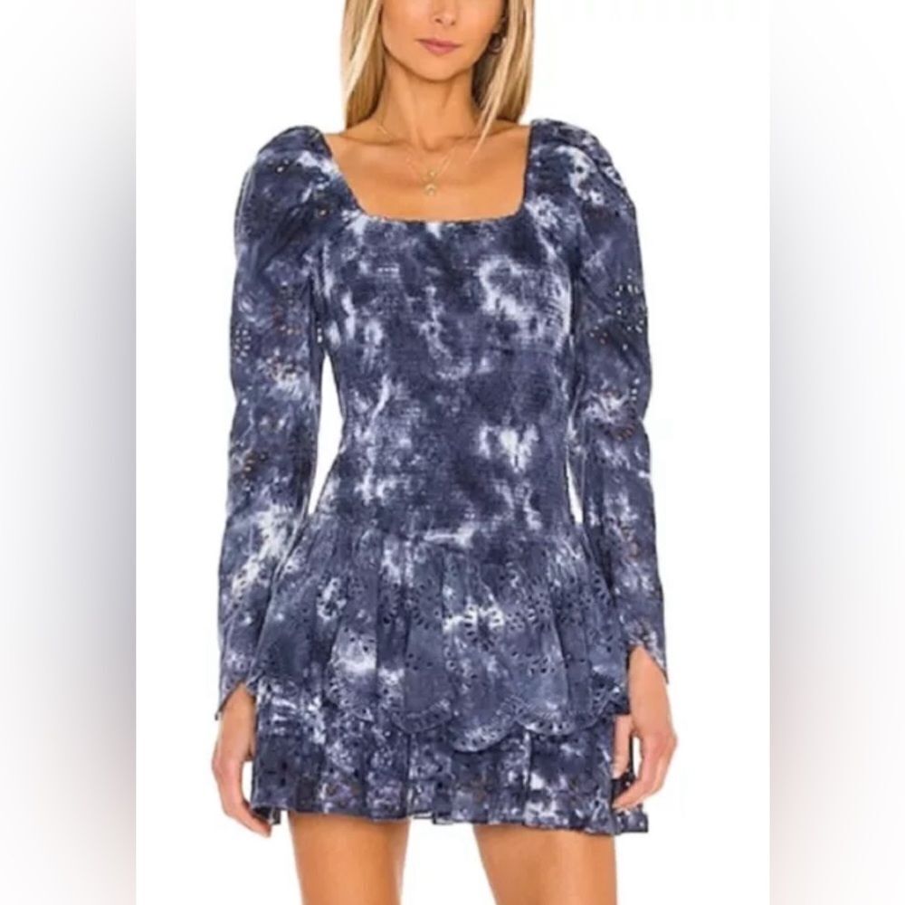 LoveShackFancy Cedria Dress Hand Dyed Midnight‎